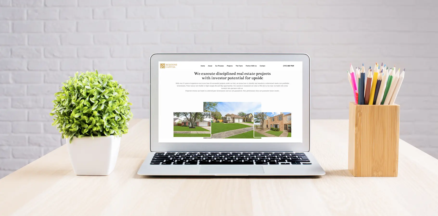 rexstonecapital web design portfolio