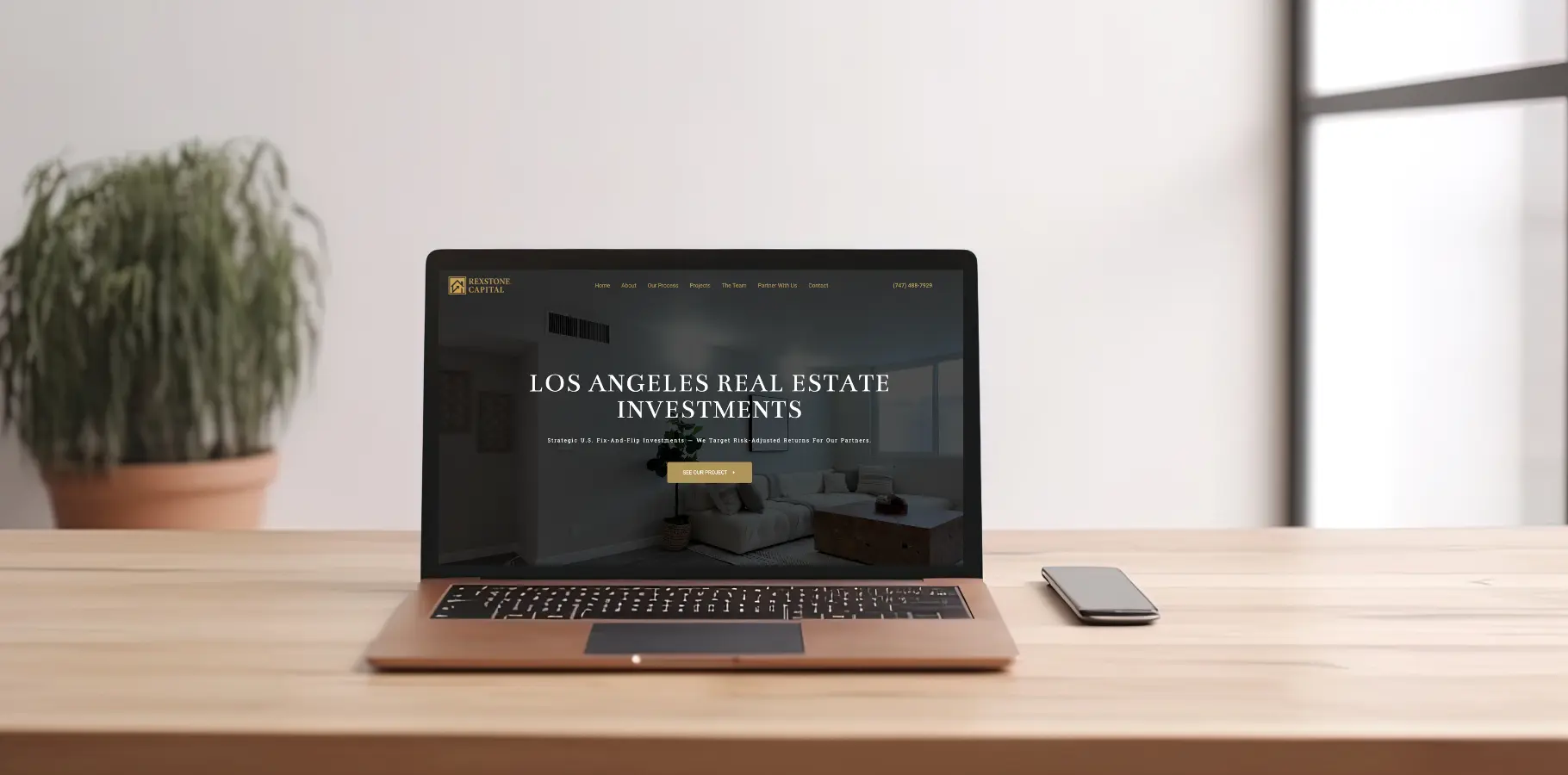 rexstonecapital web design portfolio