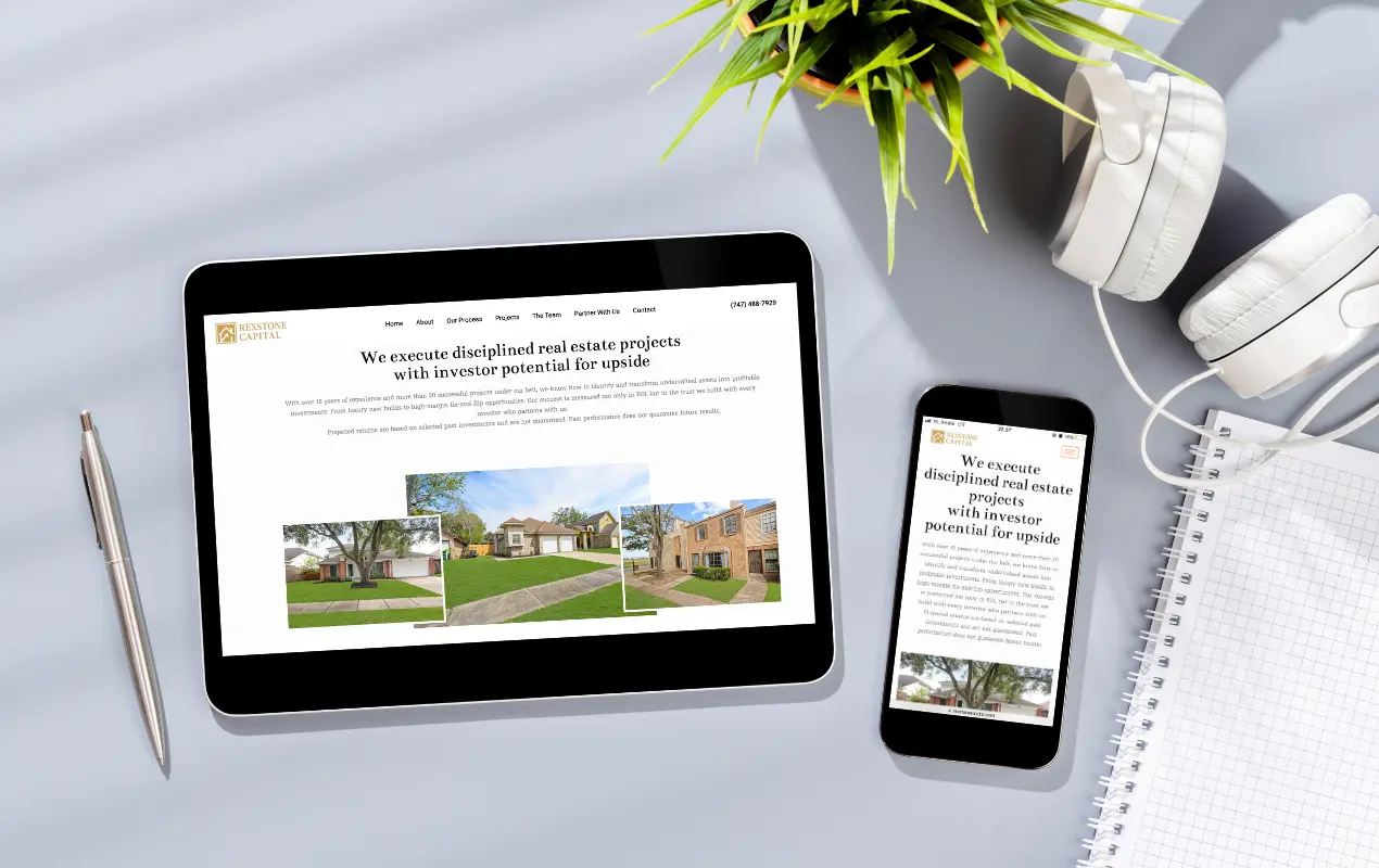 rexstonecapital portfolio landing page