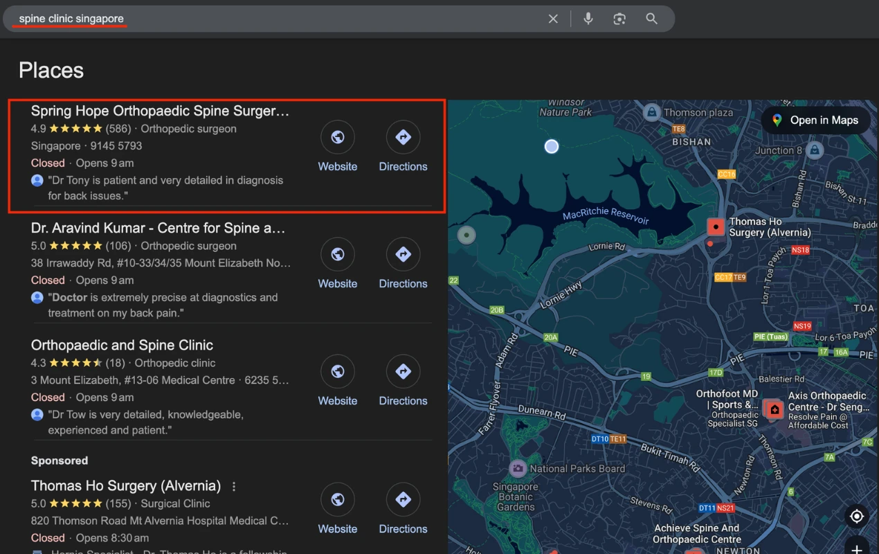 Local SEO Results